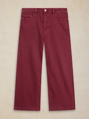 White Stuff Purple Tia Wide Leg Crop Jeans - Image 5 of 6