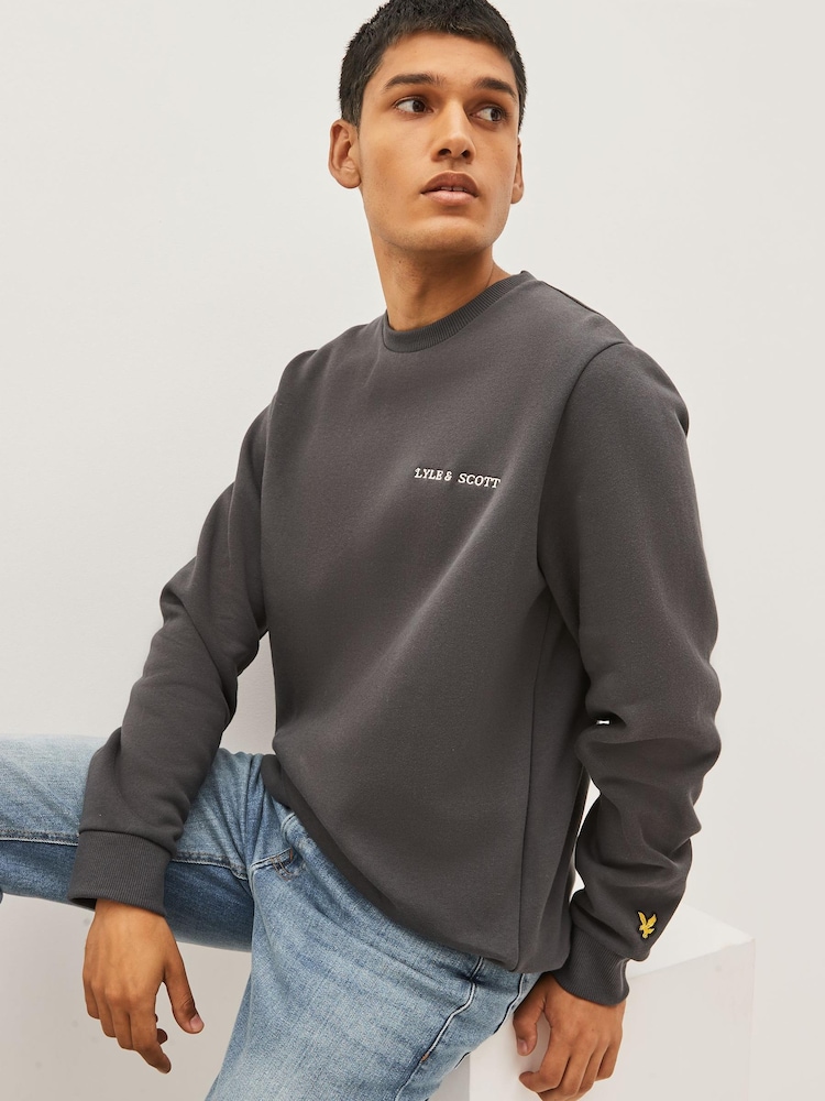 Lyle & Scott Grey Embroidered Sweatshirt - Image 1 of 4