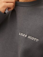 Lyle & Scott Grey Embroidered Sweatshirt - Image 3 of 4
