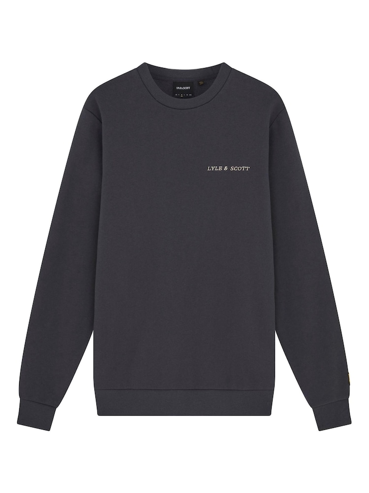 Lyle & Scott Grey Embroidered Sweatshirt - Image 4 of 4
