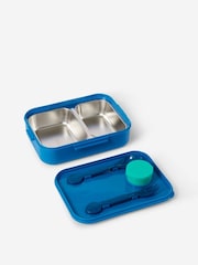 Smiggle Blue Discover Stainless Steel Clip Bento Lunchbox - Image 2 of 2