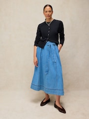 White Stuff Krystin Denim Midi Skirt - Εικόνα 1 του 6