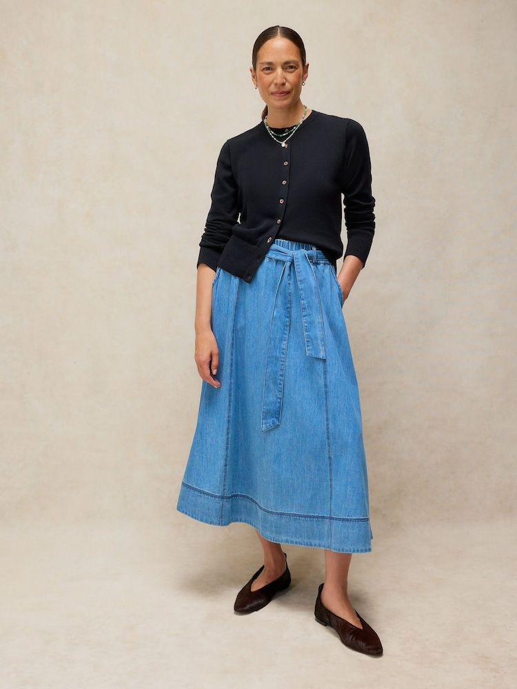 White Stuff Krystin Denim Midi Skirt - Εικόνα 1 του 6 White Stuff Krystin Denim Midi Skirt - Εικόνα 1 του 6