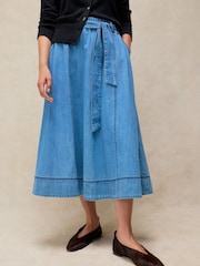 White Stuff Krystin Denim Midi Skirt - Εικόνα 3 του 6
