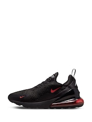 Nike Black/Red Air Max 270 Trainers - Image 2 of 10