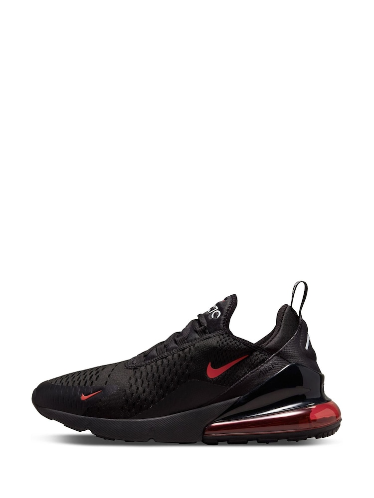 Nike Black/Red Air Max 270 Trainers - Image 2 of 10
