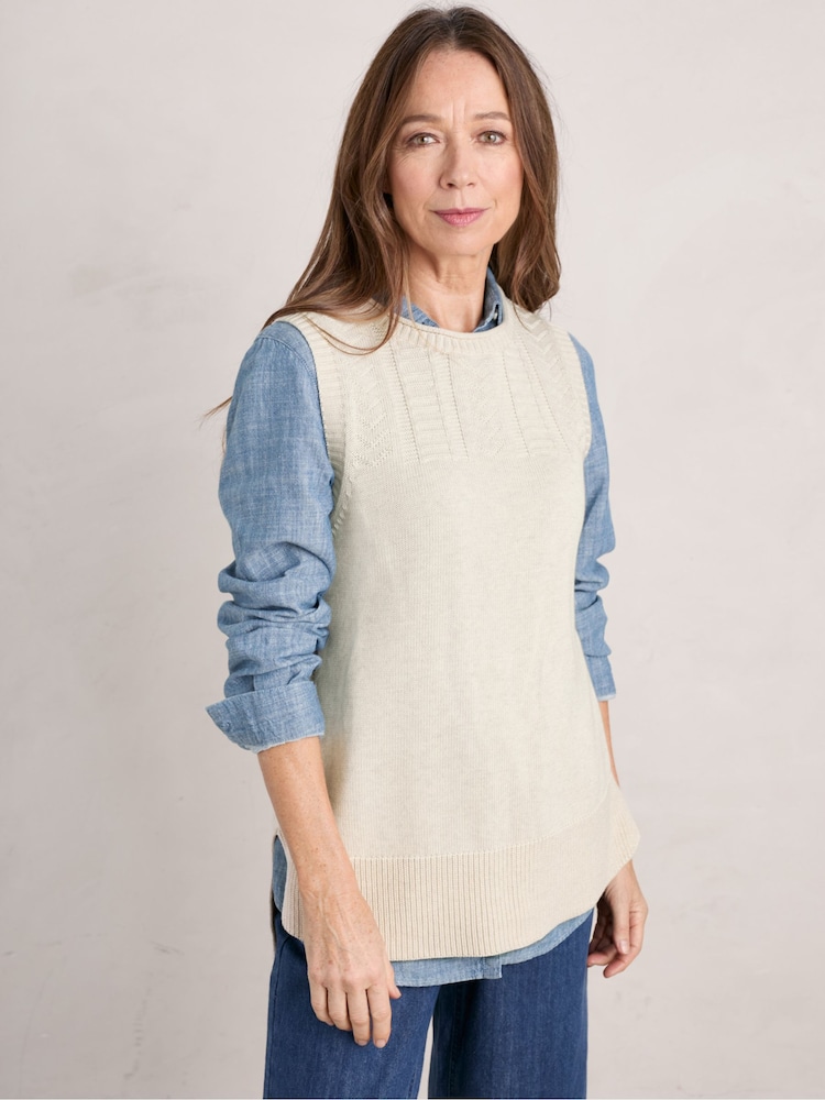 Seasalt Cornwall Natural Smallcombe Vest - Image 1 of 5