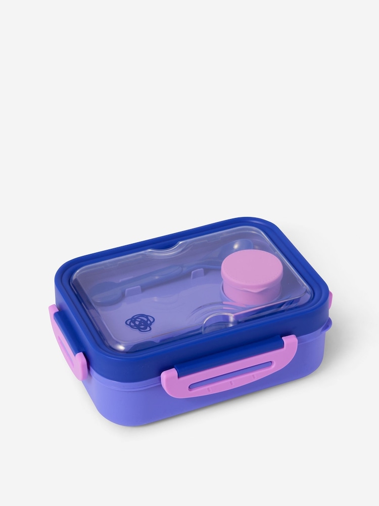 Smiggle Purple Discover Stainless Steel Clip Bento Lunchbox - Image 1 of 2
