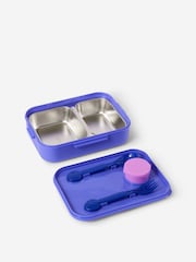 Smiggle Purple Discover Stainless Steel Clip Bento Lunchbox - Image 2 of 2