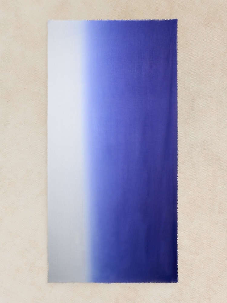 White Stuff Blue Penny Plain Oversized Scarf - Image 2 of 3 White Stuff Blue Penny Plain Oversized Scarf - Image 2 of 3