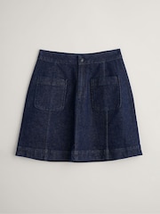 Seasalt Cornwall Blue 100% Cotton Rolling Sands Denim Skirt - Image 4 of 5