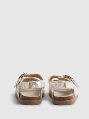 River Island Brown Sequin Footbed With Charm Sandals - Image 3 of 5