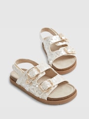 River Island Brown Sequin Footbed With Charm Sandals - Image 4 of 5