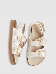 River Island Brown Sequin Footbed With Charm Sandals - Image 5 of 5