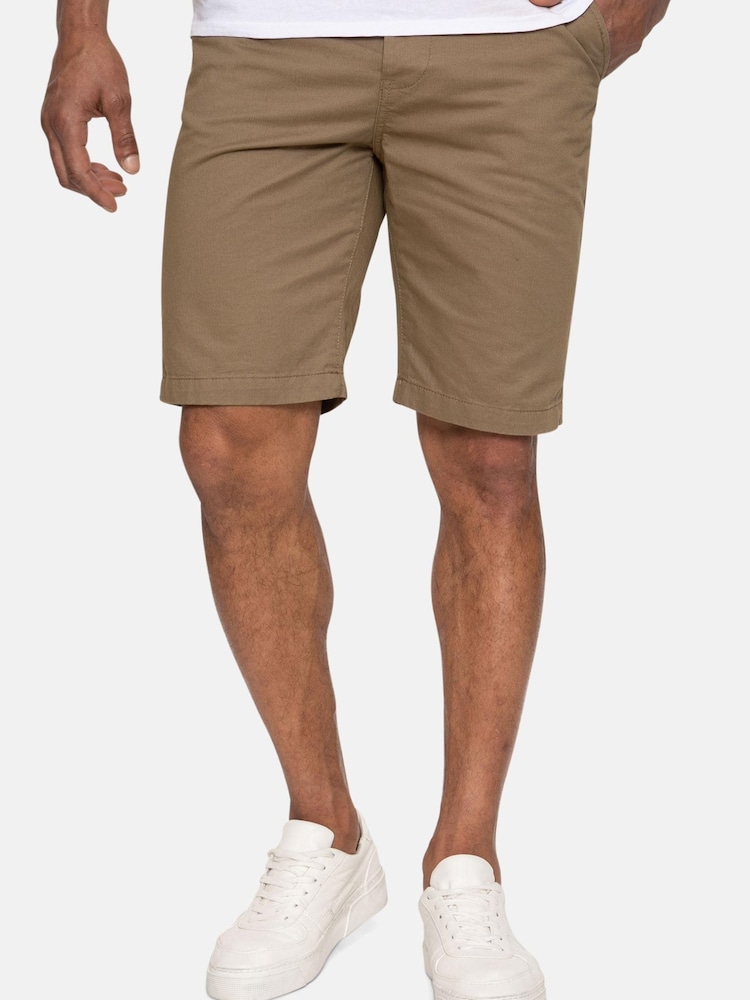 Threadbare Stone Regular Fit 100% Cotton Chino Shorts - Image 1 of 4