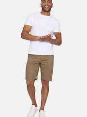 Threadbare Stone Regular Fit 100% Cotton Chino Shorts - Image 3 of 4