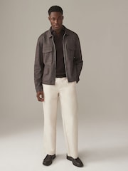 Brown EDIT Jersey Shacket - Image 2 of 11