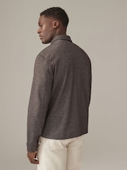 Brown EDIT Jersey Shacket - Image 4 of 11