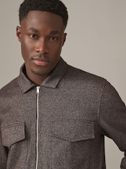 Brown EDIT Jersey Shacket - Image 5 of 11