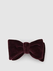 Reiss Bordeaux Hike Velvet Bow Tie - Image 1 of 4