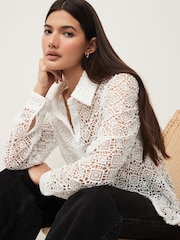 White Crochet Shirt - Image 1 of 8