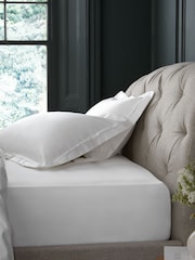 White Collection Luxe 1000 Thread Count 100% Cotton Sateen Extra Deep Fitted Sheet - Image 1 of 4