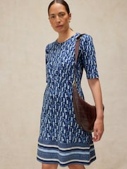 White Stuff Blue Olivia Jersey Dress - Image 1 of 5