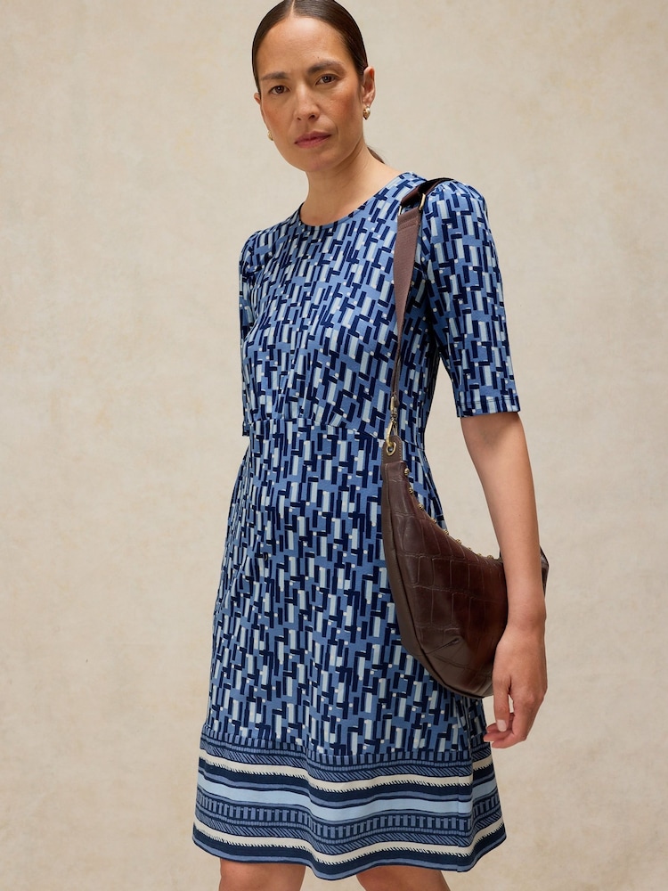 White Stuff Blue Olivia Jersey Dress - Image 1 of 5