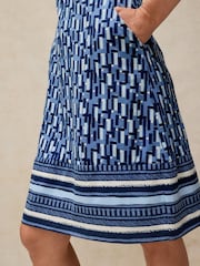 White Stuff Blue Olivia Jersey Dress - Image 3 of 5