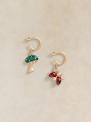 White Stuff Gold Tone Woodland Mismatch Earrings - Image 1 of 2