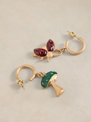White Stuff Gold Tone Woodland Mismatch Earrings - Image 2 of 2