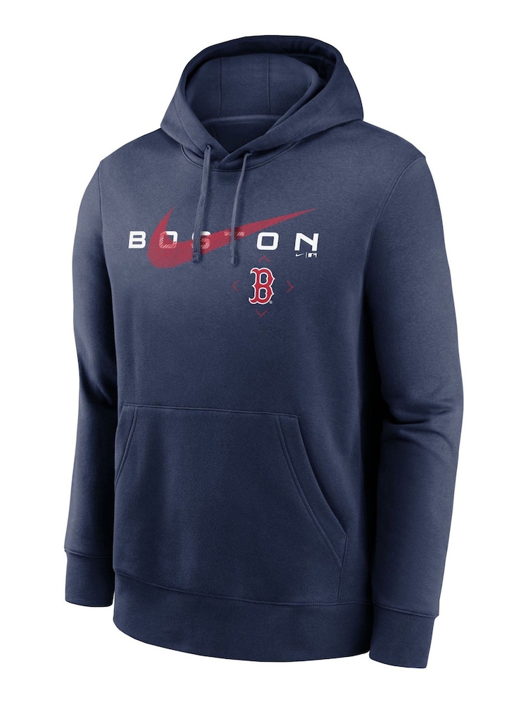 Nike Blue Boston Red Sox Swoosh Pullover Fleece Hoodie - Image 2 of 3
