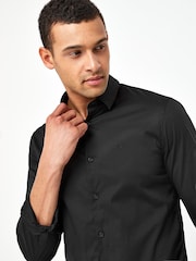 Armani Exchange Classic 100% Cotton Black Shirt - Image 3 of 4