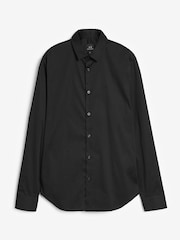 Armani Exchange Classic 100% Cotton Black Shirt - Image 4 of 4