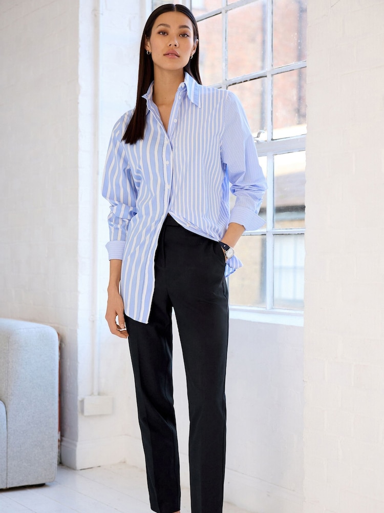 Navy Tailored Stretch Slim Trousers - Image 1 of 6