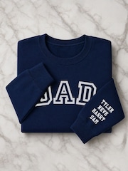 Personalised Dad Sweatshirt with Names on Sleeve by Loveabode - Image 2 of 4