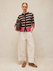 White Stuff Blue Lois Stripe Cardigan - Image 4 of 6