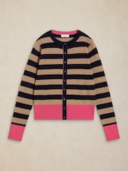 White Stuff Blue Lois Stripe Cardigan - Image 5 of 6