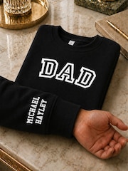 Personalised Dad Sweatshirt with Names on Sleeve by Loveabode - Image 1 of 4