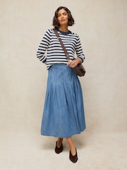 White Stuff Blue Marlowe Denim Skirt - Image 3 of 6