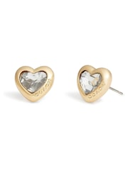 COACH Gold Tone Heart Stud Earrings - Image 1 of 2