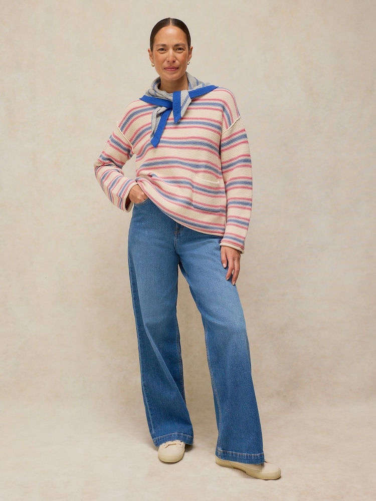 White Stuff White Gigi Stripe Jumper - Image 1 of 6