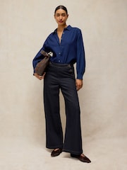 White Stuff Blue Reese Button Detail Jeans - Image 1 of 6