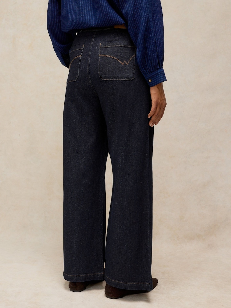 White Stuff Blue Reese Button Detail Jeans - Image 2 of 6 White Stuff Blue Reese Button Detail Jeans - Image 2 of 6
