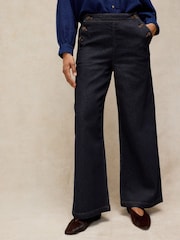 White Stuff Blue Reese Button Detail Jeans - Image 4 of 6