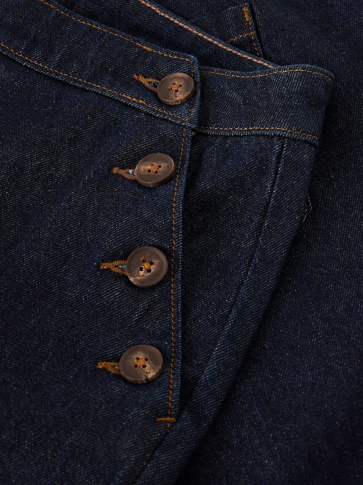 White Stuff Blue Reese Button Detail Jeans - Image 6 of 6 White Stuff Blue Reese Button Detail Jeans - Image 6 of 6