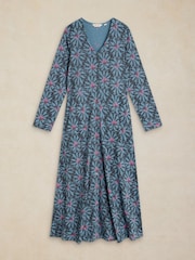 White Stuff Blue Reese Button Through Dress - Image 5 of 6