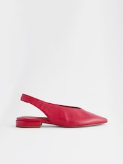 rdeča - Usnjeni čevlji s paščkom čez peto Forever Comfort® - Slika 4 iz 8