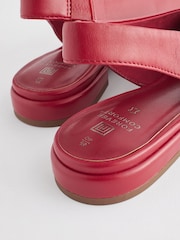 rdeča - Usnjeni čevlji s paščkom čez peto Forever Comfort® - Slika 7 iz 8