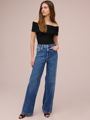 Donkerblauw - Jeans met wijde pijpen - Image 1 of 6